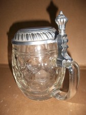 Bierseidel 0,5 l (Glas mit Zinndeckel) Original HAKU Bierseidel