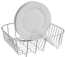 Chrom Geschirr Abtropffläche Quadratisch Küche Spüle Besteck Utensilien Ständer Trocknen Aufbewahrung