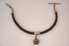 antike Biedermeier echt Haar