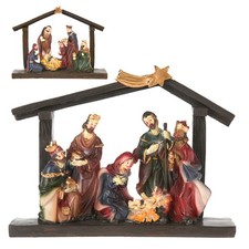 Weihnachtskrippe 14x19cm - weihnachtskrippe, ca.14x19cm