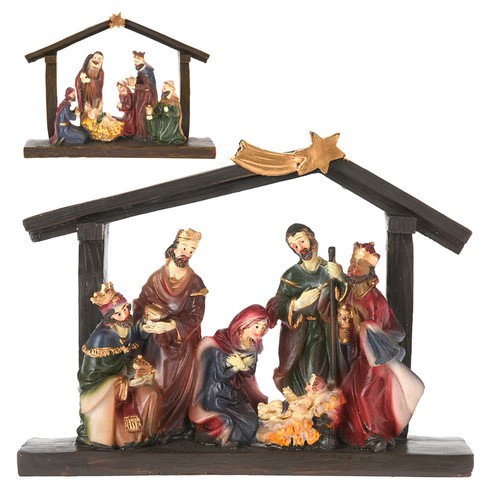Weihnachtskrippe 14x19cm - weihnachtskrippe, ca.14x19cm