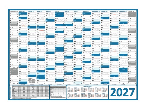 Xxl wandkalender din 2027 - wandkalender, a0