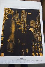 Robert Hammerstiel: New Yorker Balkon bei  Nacht: Holzschnitt, limitiert