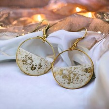 Creolen mit Fimo und Blattgold