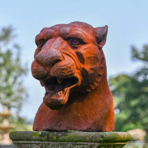 Gusseisen jaguar büste - jaguar,