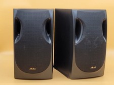Akai SR-590 Lautsprecher Schwarzes MDF Gehäuse abnehmbaren Stoffabdeckungen