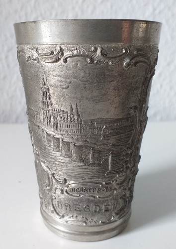 Zinn becher andenkenbecher - zinn,