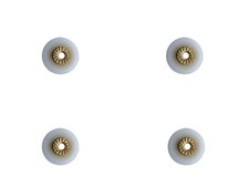 Laufrolle Lagerrolle Rolle Duschtür Tür Rollen Kugellager Rad 17mm 4 Stück