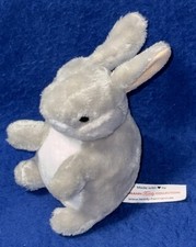 Kuscheltier Teddy Hermann Hase grau / weiß (R)