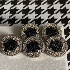 Set 10 Knöpfe Dior Ersatzknöpfe Ø 22 mm Metall Knöpfe Knopf Logo Gestempelt