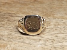 Ring 💍 585er Gold ✨ 14K Herren Siegelring 👑 #Ring #Gold Initialen G S 