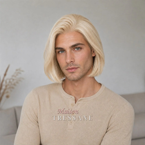 Perrücke mann blond glatt - perrücke,