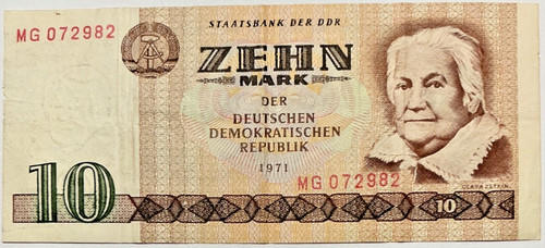 Ddr mark 1971 geldschein - 10,