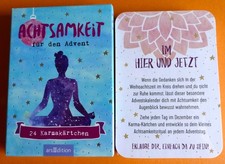 Karma Adventskalender 24 Karmakärtchen Achtsamkeit für den Advent, unbenutzt