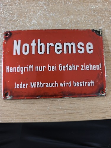 Lokschild notbremse - notbremse,