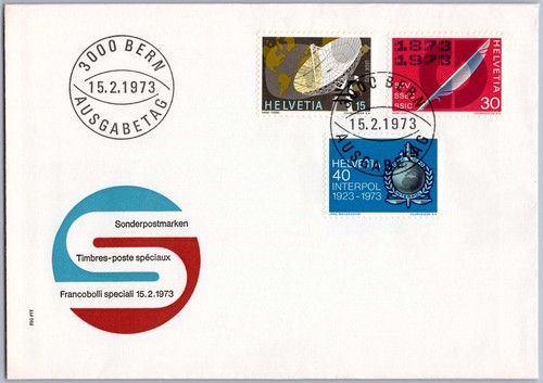 Schweiz fdc bern 1973 satellit - fdc,