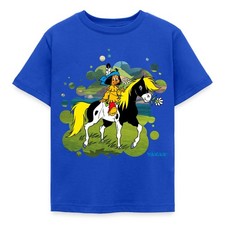 Yakari Indianer Reitet Aus Auf Pferd Kleiner Donner