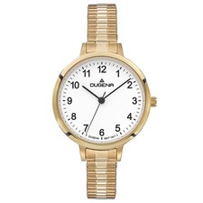 DUGENA Damenuhr Fiona 4461093 Quarzwerk Edelstahl goldfarben 32 mm B-WARE