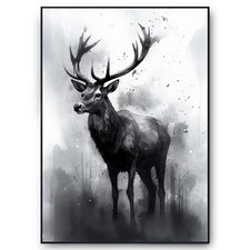 Hirsch wandposter wandbild - hirsch,