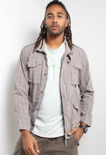 Puma Herren Jacke Military Style Beige - Größe Small S (J24)