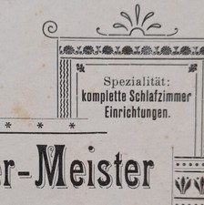 ALTE RECHNUNG BERLIN MÖBEL FABRIK TISCHLER MEISTER SEIFERT & WOLFF 1907