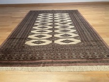 6270 Handgeknüpfter Karachi Buchara 183x122cm  Orientteppich Carpet Tappeto Rug