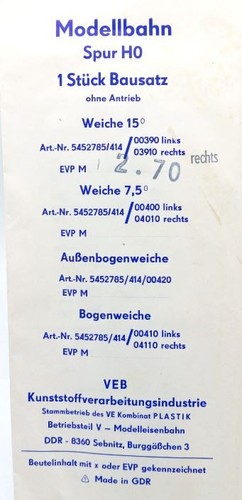 Bausatz weiche rechts ohne - 1,