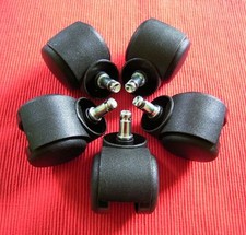 Weichbodenrollen Bürostuhlrollen 10/50 mm NEU für Teppich