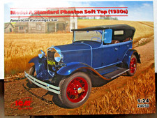 Bausatz Ford Modell A Standard Phaeton Soft Top von ICM 24050 im Maßstab 1/24
