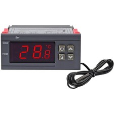 AC 110V-220V Temperaturregler Digital LED-Anzeige Heizung Kühlthermostat 10A Neu