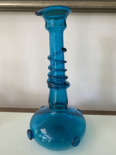 Vintage blaue spiralvase - vintage,