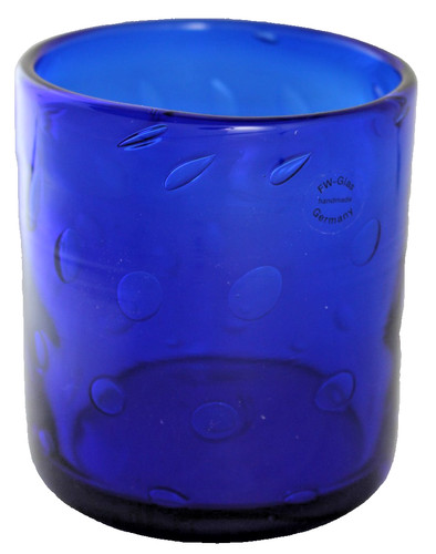 Glas becher kobaltblau dubben - glas,