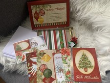 WEIHNACHTEN Geschenk Set Karten Schleifen Geschenkpapier
