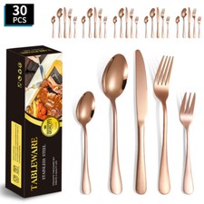 Edelstahl Rostfrei 30 tlg. Besteck Set Essbesteck für 6 Regenbogen Peronen DE