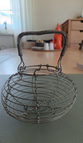 Alte kleiner drahtkorb shabby - alte,