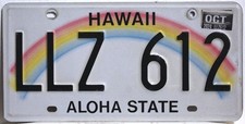 Hawaii Nummernschild USA Aloha
