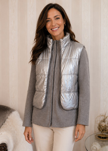 Marc cain silber jacke - marc, glanz