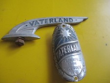 Oldtimer Fahrrad Vaterland Schutzblechreiter Steuerkokdchild Schutzblech Emblem
