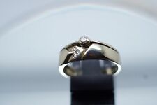 Herrenring,Damenring,Ring,14 Karat Gelbgold,0,10 ct. Brillanten,Diamanten,585er