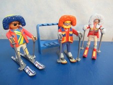 3 x  Sportler Figur Skifahrer