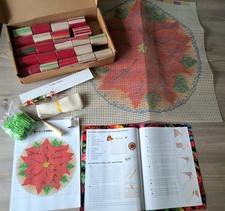 Knüpfteppich  Knüpfen Teppich 50x50 cm Set Craft Buddy Weihnachtsstern  QVC