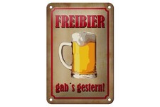 Blechschild Alkohol 12x18 cm