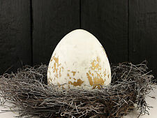 Osterei Glas zweifarbig weiß