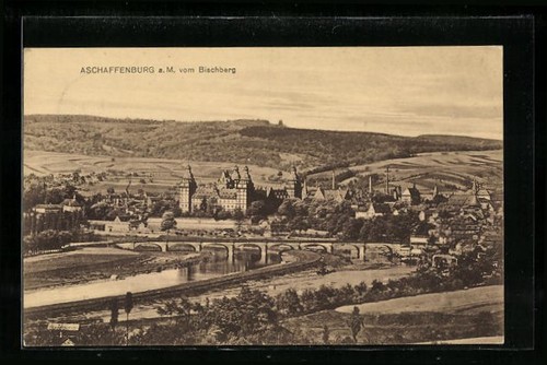 Ansichtskarte aschaffenburg - ansichtskarte,