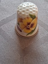 alter Fingerhut mit Goldrand