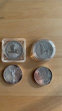 4er-Set Silbermünzen je 1