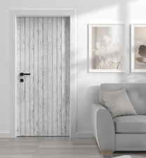 Türtapete Türposter Türfolie selbstklebend Holzwand weiß Türaufkleber