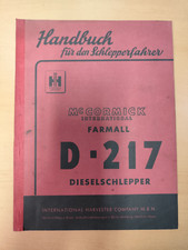 ORIGINAL MC Cormick Farmall D 217 Handbuch Betriebsanleitung K52