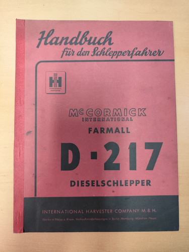 Original cormick farmall d - mc,