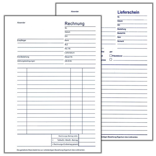 Din rechnungsblock rechnung - din, a5